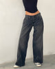 Image de Roomy Extra Wide Low Rise Jeans in Washed Black Grey