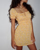 Image de Rosmilly Mini Dress in Flower Garden Yellow