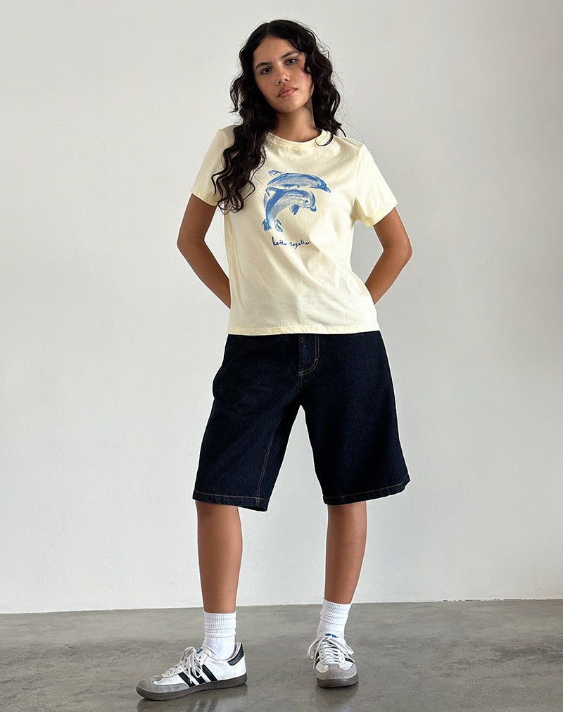 Saki Tee in Buttermilk with Better Together Slogan