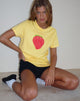 Image of Saki Tee in Lemonade Oversized Strawberry