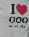 Grey Marl with I Love OOO Graphic