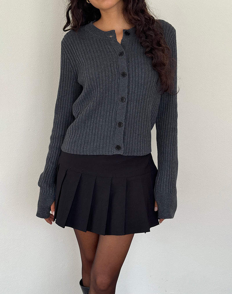 Cardigan en tricot Samaya, anthracite foncé