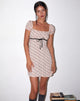 Image of Savio Mini Dress in Cherry Pink Sketch Print