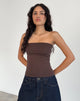 Image of Shaelo Bandeau Top in Deep Mahogany