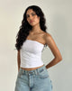 Image of Shaelo Bandeau Top in White