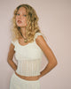 Image de Simran Bardot top in Cream Lace