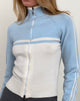 Image of Talya Jacket in Panel Blue with White