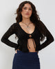 Image de Vella Cardigan en tricot noir