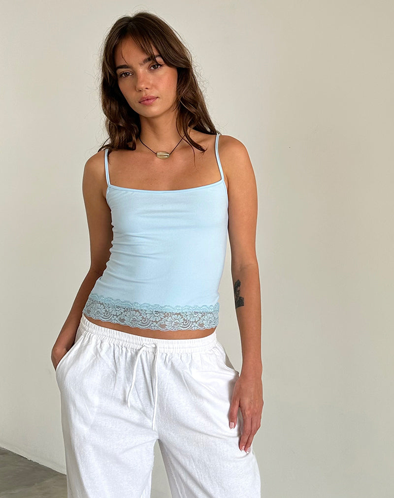 Vikha Vest Top in Soft Slinky Blue