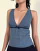 Image of Vishata Top in Mini Gingham Dark Blue