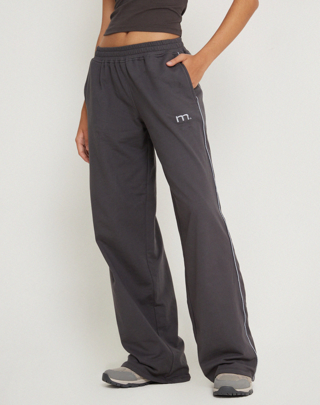 Pantalon de jogging à jambe large Benton, coloris gris béluga