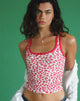 Image of Carili Vest Top in Strawberry 2023 Print