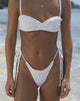 Image of Lentra Bikini Bottom with Frill in Broderie White