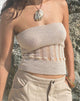 Image de Camille Knitted Tube Top in Neutral