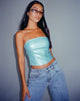 Image de Dena Corset Top en PU Sky Blue