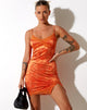 Image de la robe bodycon Coti en flocon de rose mandarine