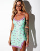 Image de la robe bodycon Coti en Mesh Bloom Lime