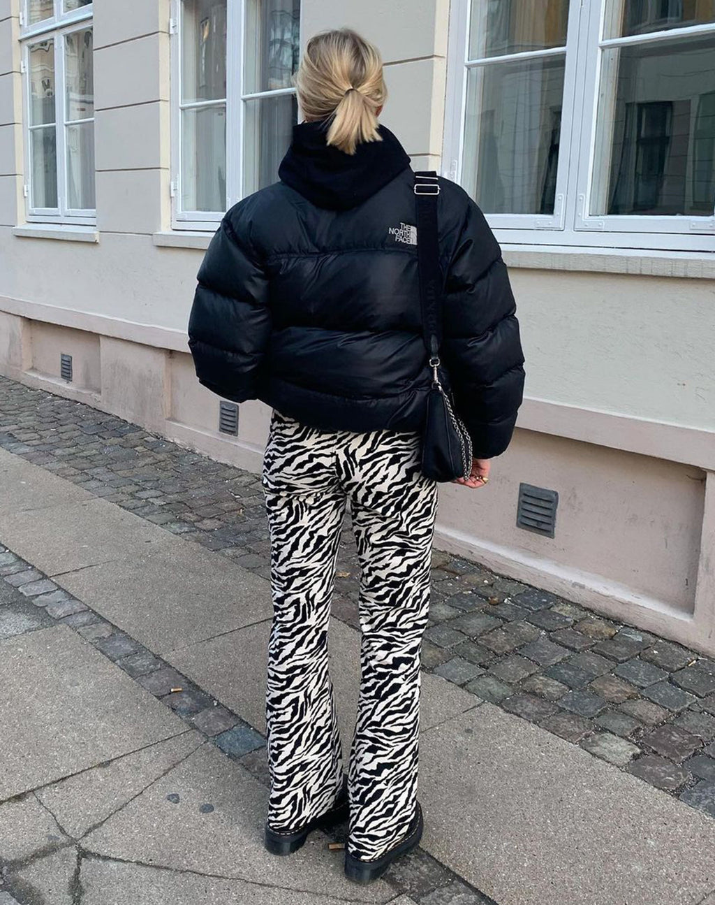 Zoven Broek in 90's Zebra Zwart en Wit