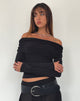 Afbeelding van Andi Bardot Top met lange mouwen in Slinky Black