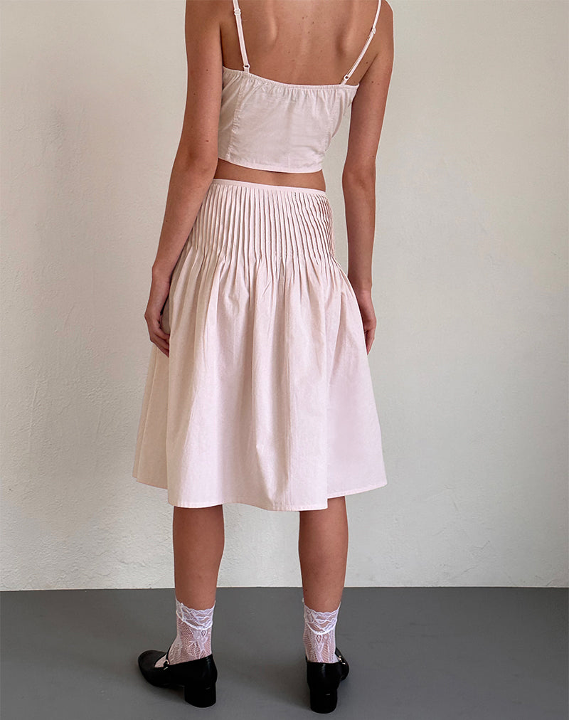 Image of Asada Midi Skirt in Light Pink