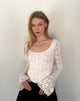 Afbeelding van Belle Lange Mouw Top in Regal Lace Ivoor