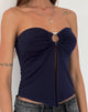 Afbeelding van Brea Bandeau Vlinder Top in Slinky Navy