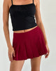 Image of Casini Mini Skirt in Soft Tailoring Burgundy