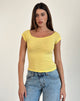 Image of Charya Off Shoulder Top in Lemonade