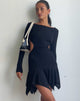 beeld van Cordelia Long Sleeve Cut Out Mini Dress in Black