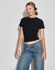 Afbeelding van Dakota Cropped Tee in Zwart