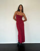 Image of Darsih Cami Maxi Dress Red Grunge Floral Flock