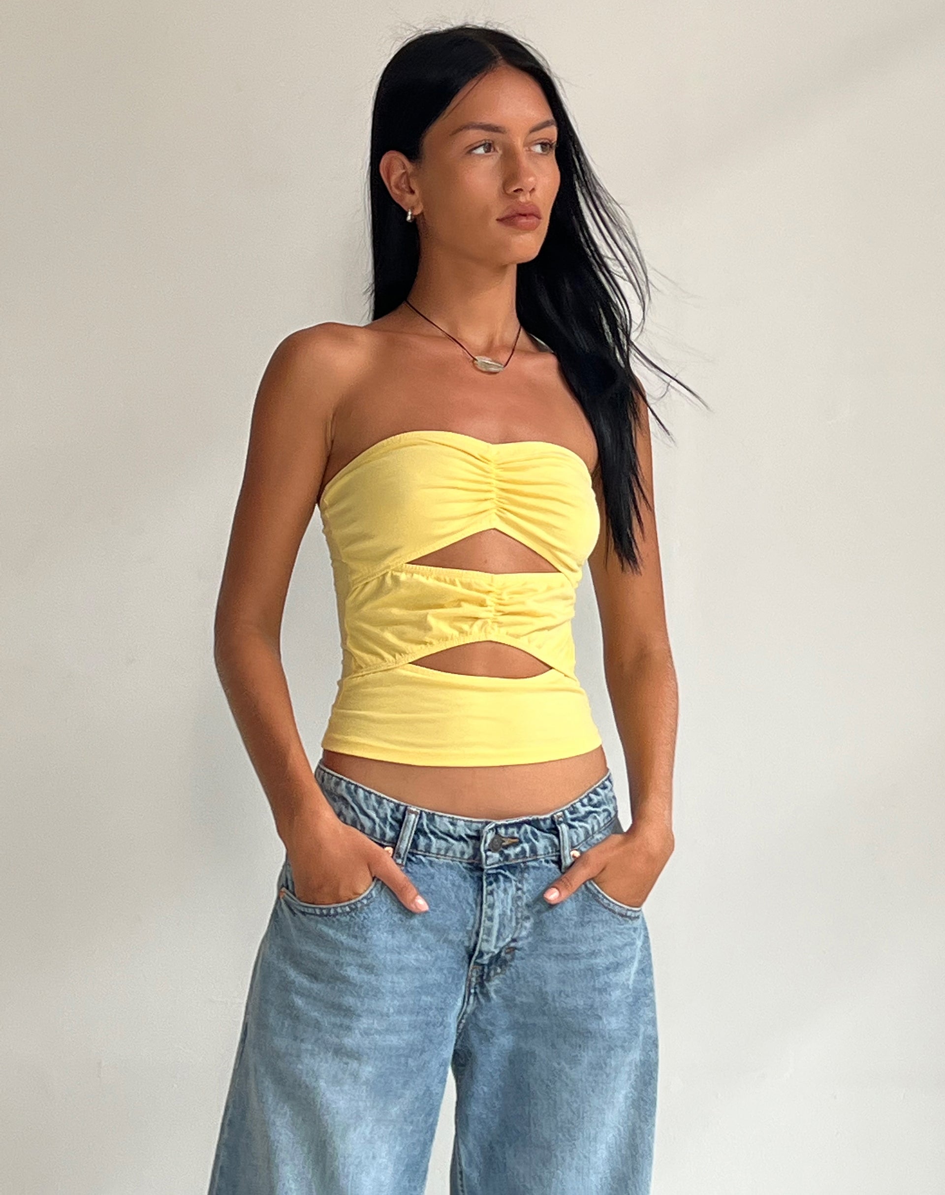 Afbeelding van Dayu Bandeau Crop Top in Limonade