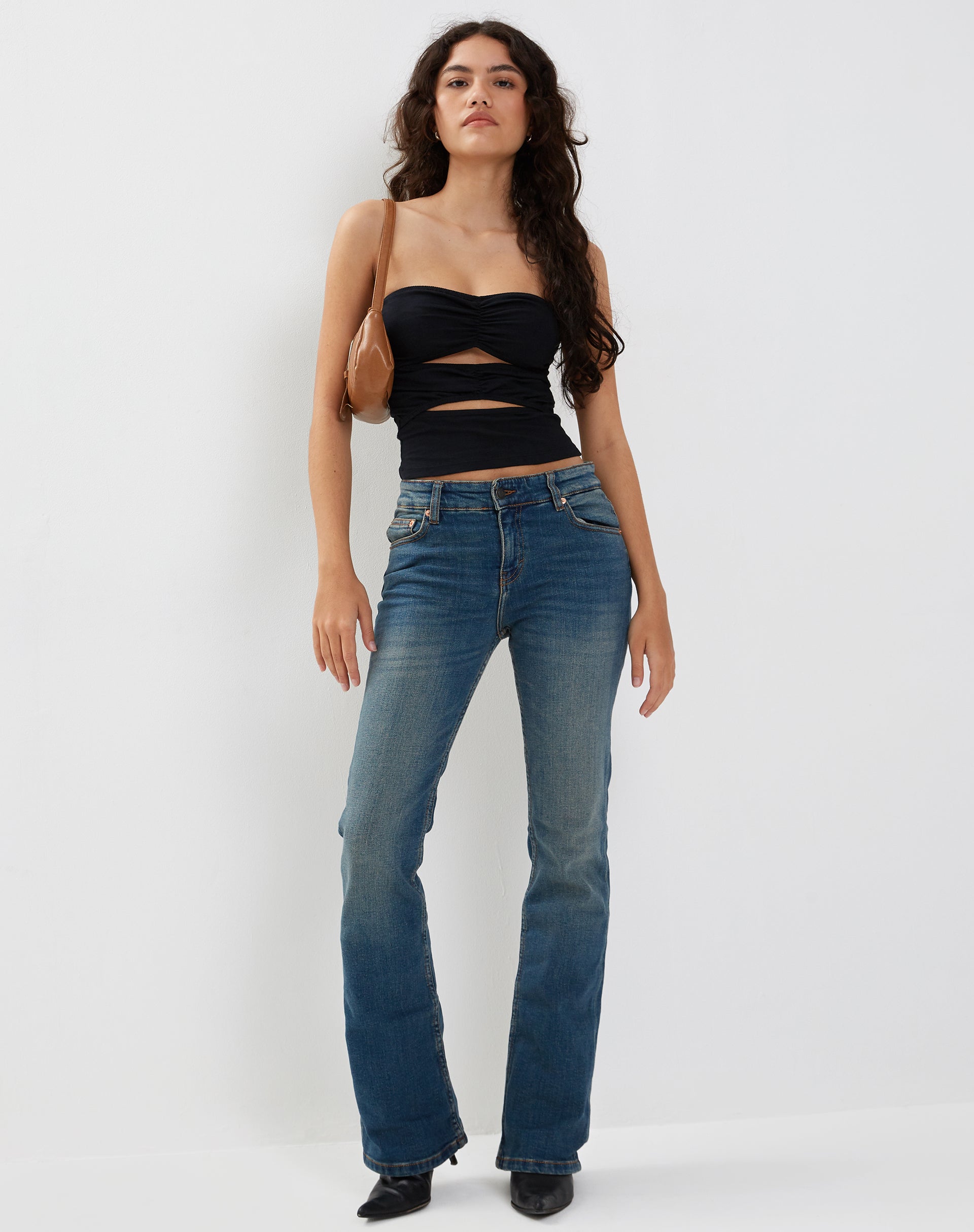 Afbeelding van Dayu Bandeau Crop Top in Zwart