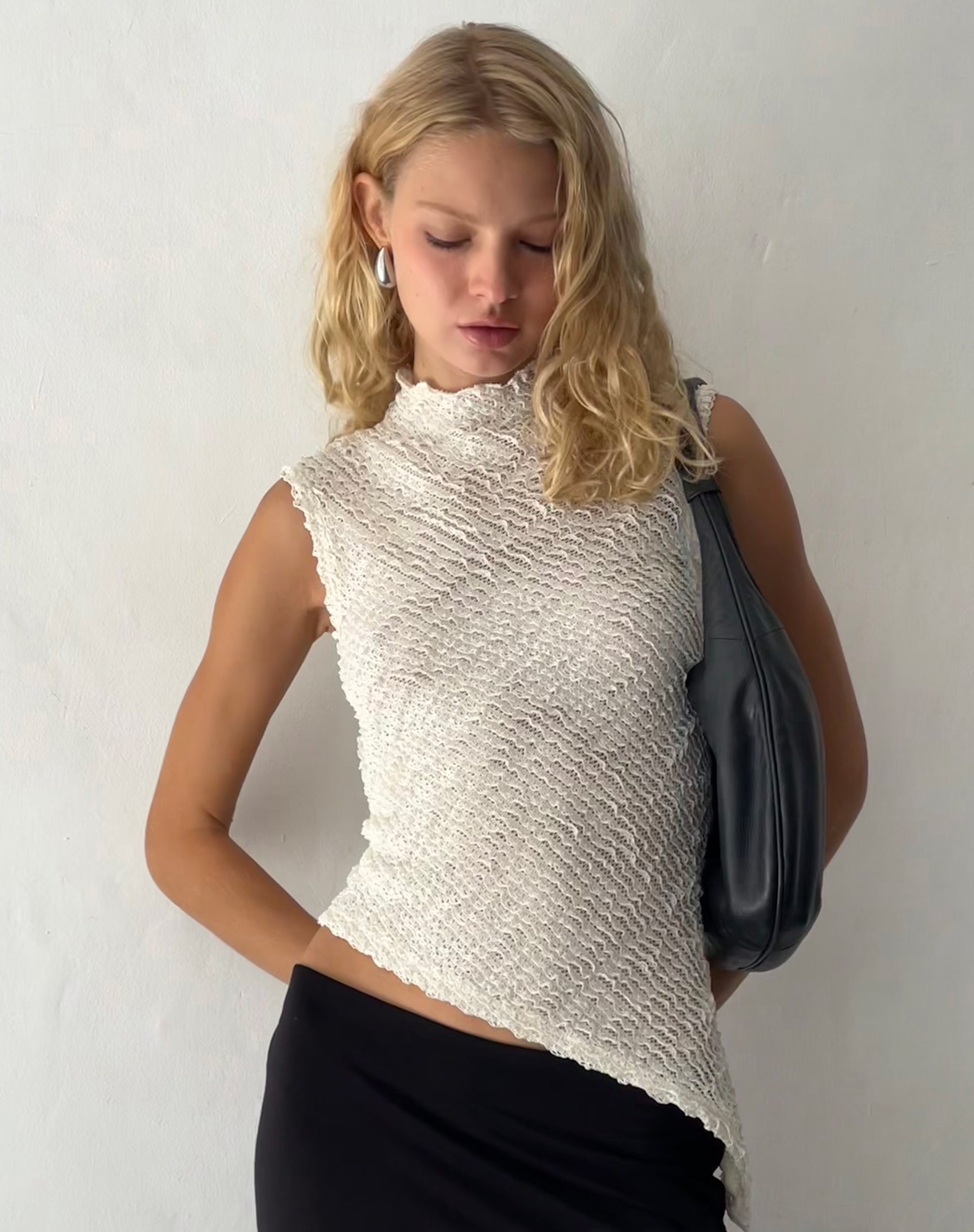 Afbeelding van Ember Top zonder mouwen in Textured Ivory