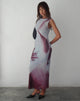 Afbeelding van Fayola Maxi Dress met print in Grey Anatomy of Nature