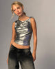 Afbeelding van Hagne Vest Top in Metallic Zilver