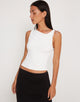 Afbeelding van Hagne Crop Vest Top in Off White