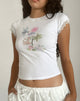 Image of Izzy Top in White Floral Bunch