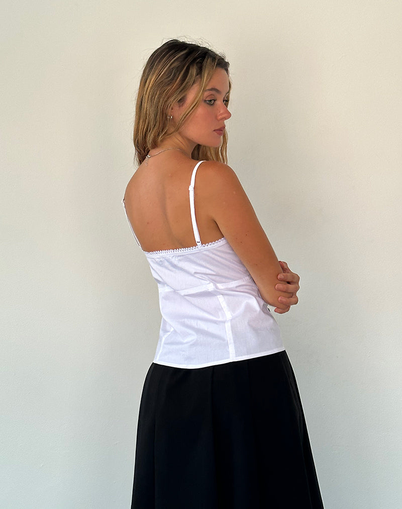 Image of Jepuni Cami Top in White Poplin