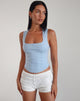 image of Jinisa Corset Top in Nantucket Blue