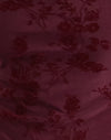 Botanical Flower Flock Maroon