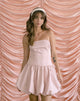 image of Krayofa Puffball Mini Dress in Baby Pink