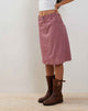 Afbeelding van Kyst Cargo Midi rok in Mauve