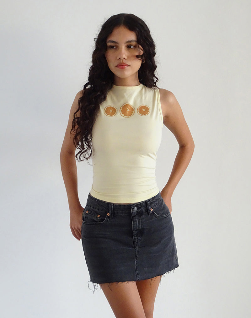 Image of Leen Tank Top in Buttermilk Oranges