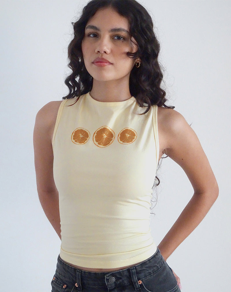 Image of Leen Tank Top in Buttermilk Oranges