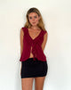 Image of Leviosa Butterfly Top in Deep Burgundy