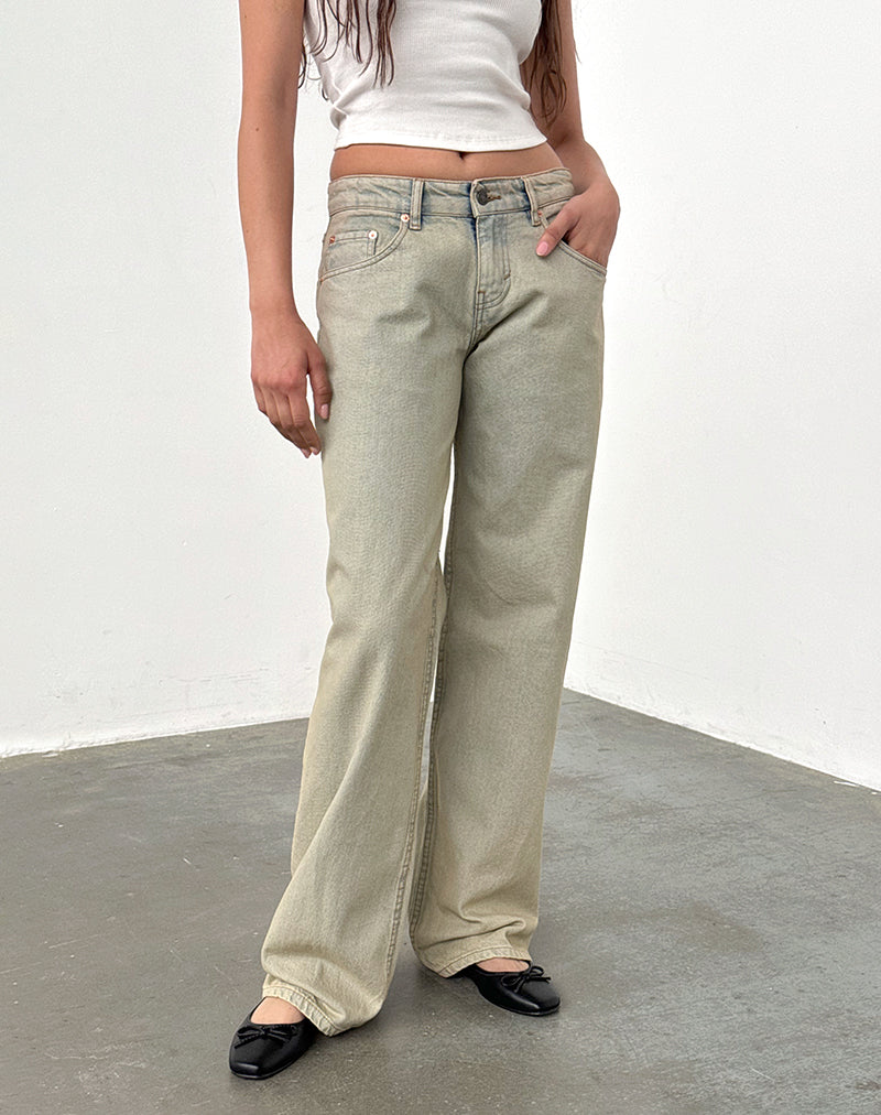 Image of Low Rise Parallel Jeans in Desert Sand Wash