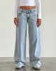 Image of Low Rise Roomy Jeans in 80's Light Wash Blue