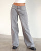 Image of Roomy Extra Wide Low Rise Jeans in Grey Wash