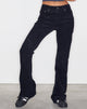 Afbeelding van Low Rise Bootleg Jeans in Cord Black